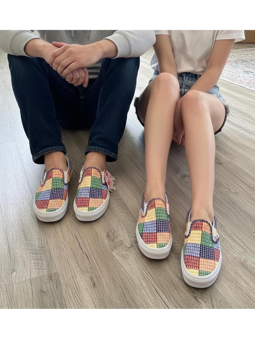 Brand New Vans LGBTQ+ Pride Rainbow Classic Slip-On Shoes Mens 8 Women's 9.5
